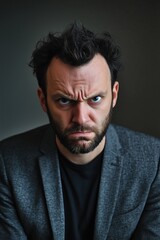 Fototapeta premium Close up photo of a very angry man. 