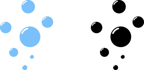 Cartoon soap foam bubbles suds framing shower gel, shampoo, shaving, mousse. Vector illustration