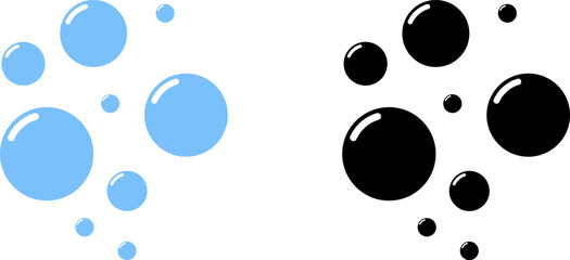 Cartoon soap foam bubbles suds framing shower gel, shampoo, shaving, mousse. Vector illustration