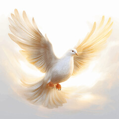 Obraz premium Gentle Dove in Flight, Religion, Easter