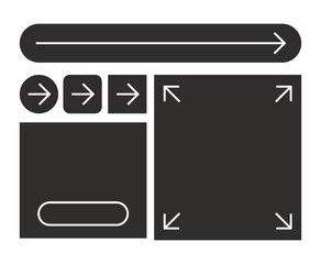 Design template element box with arrow unique design blank background