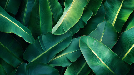 Seamless pattern with banana leaves vector illustration.
