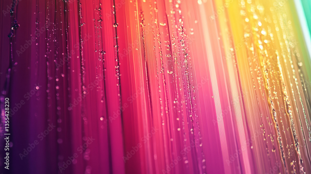 Poster different style rainbow color strips after rain optical sky effect vector set.