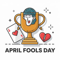 Vector April fools day element linear icon .illustration on white background.  For greeting card, ad, promotion, poster, flier, blog, article, marketing, signage, email. April Fools Day  concept.
