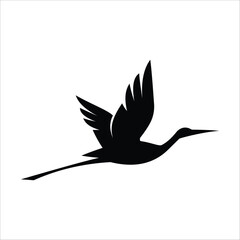 silhouette of a stork