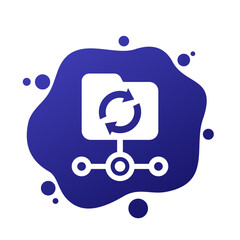 data recovery icon with file folder for web and apps