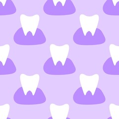 Medicine seamless teeth pattern for wrapping paper and fabrics and linens