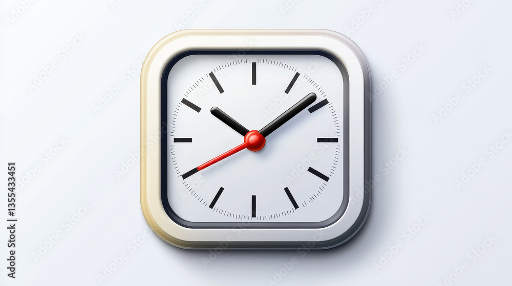 Poster alarm clock circle sign with chronometer pointer and deadline stopwatch speed office alarm timer min