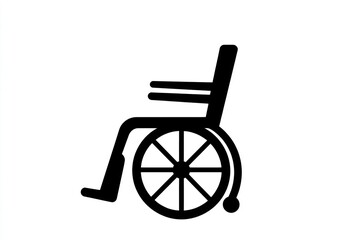 Wheelchair Accessibility Icon Simplified Black and White Design for Disability Awareness Incl