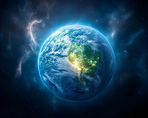 Fototapeta premium Earth from Space, Night View