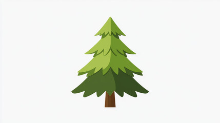 Obraz premium Tree outdoor travel green silhouette forest badge coniferous natural badge tops line spruce vector.