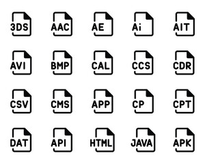 Glyph icons set for Programming files