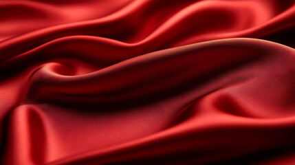 Obraz premium Red Silk Draped Fabric Texture.