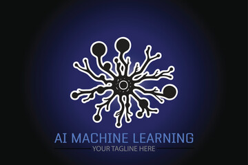 AI Brain cell DNA Vector Logo Ideas for Unique Branding and Graphic Design Inspiration