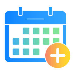 Calendar Add Event Icon. Schedule, Planning, Reminder Concept. Illustration for Time Management Concept.