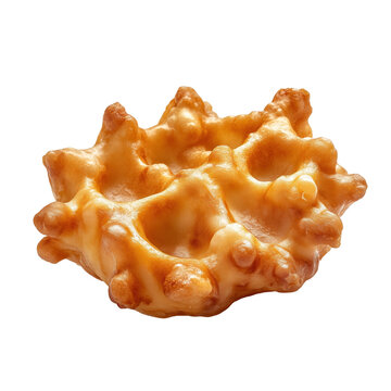 Croatian fritule dessert on a plain background highlighting its texture and shape