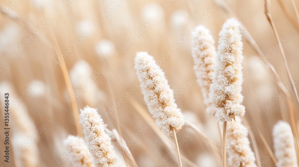 Poster soft golden reeds swaying gently in the wind capturing the essence of tranquility in nature : genera
