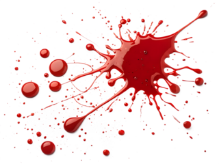 Red blood  Splatter PNG Transparent Isolated Ink Drop Effect.