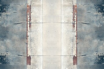 Symmetrical urban concrete wall with weathered texture. Artificial Intelligence