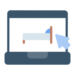 Colorful Flat Hotel Booking Icon