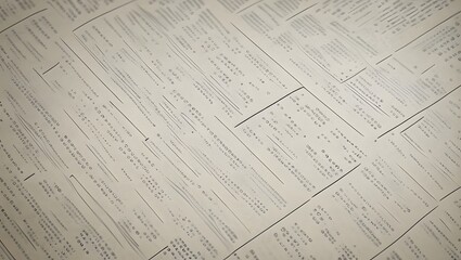 Detailed documents and official paperwork