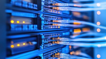 Servidores de fibra óptica tecnología de datos