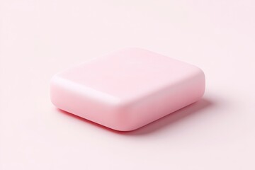 Pink square block, smooth surface