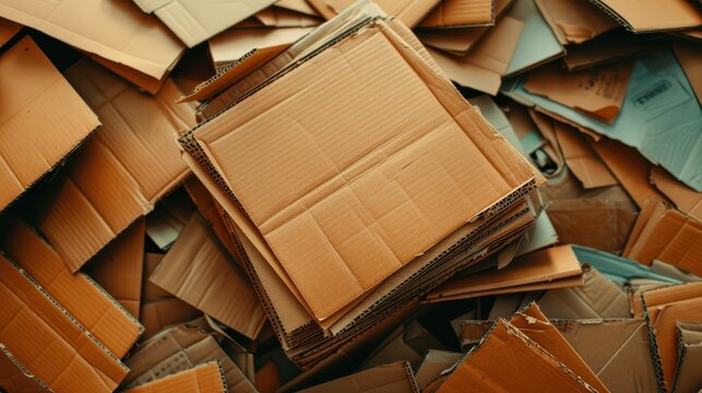 Recycle paper waste with used cardboard boxes and scrap paper for cleaner, ecofriendly waste management solutions.