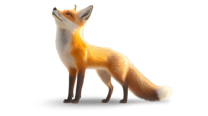 Fototapeta premium orange fox realistic