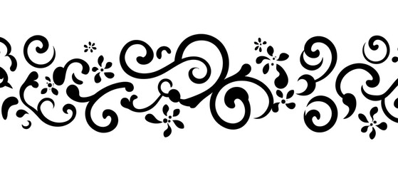 Floral Swirl Border Design.