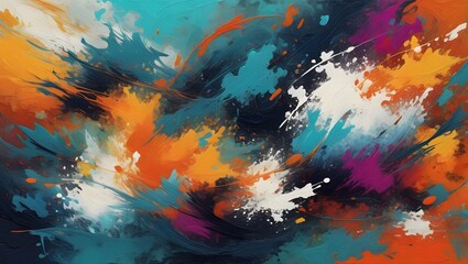 Fototapeta premium Vibrant Abstract Painting