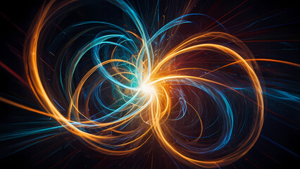 Obraz premium Dynamic Glow Wave Design