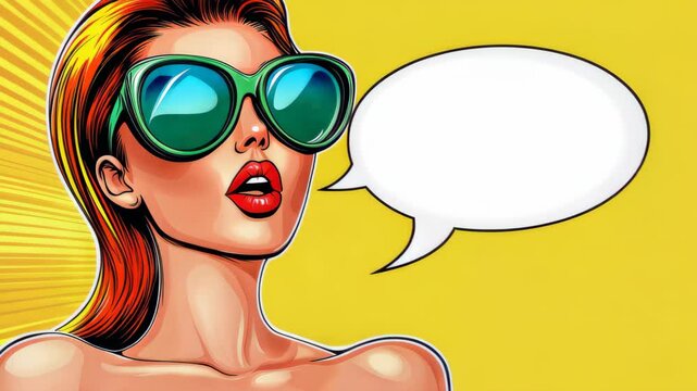 Celebrate in style with a vintage pop art party invitation, featuring a fun girl and speech bubble for a birthday bash.