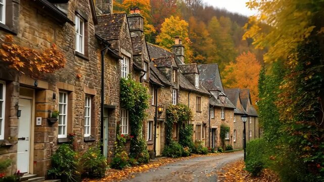 Charming Country Cottages In Autumn