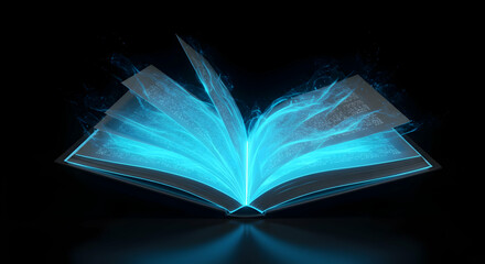 Glowing Open Book Illustration