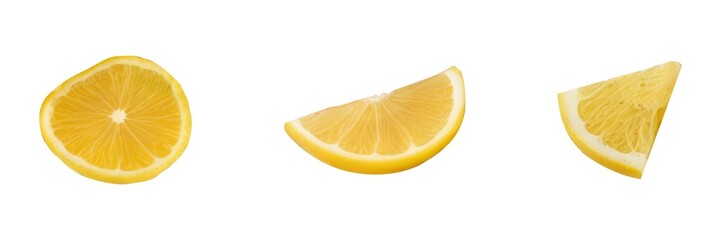 lemon slice isolated on white background 