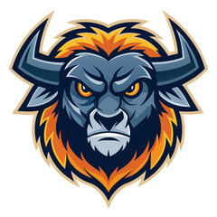 Fierce Bull Logo – Angry Bison Head Mascot – Sports, Gaming, Esports