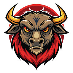 Fierce Bull Logo – Angry Bison Head Mascot – Sports, Gaming, Esports