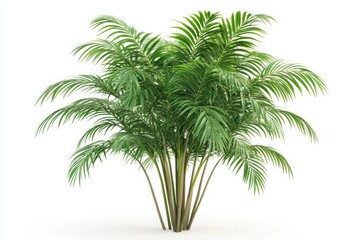 Obraz premium 3D illustration of a standalone decorative Areca Palm on a white backdrop