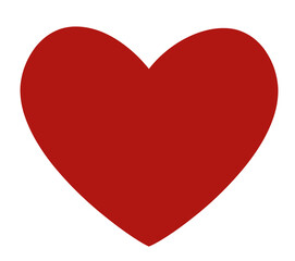 red heart on white background