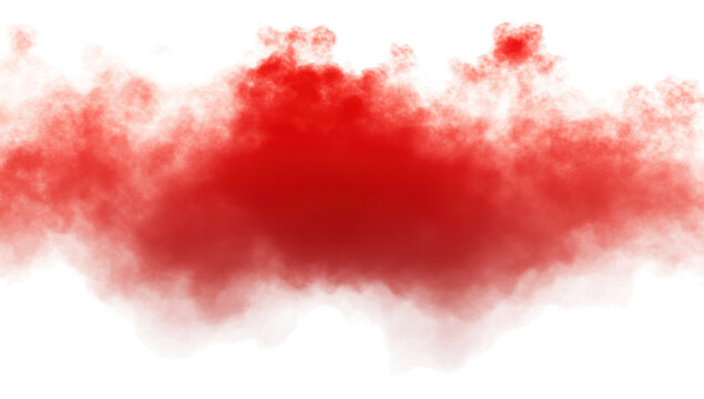 Red smoke misty fog isolated on transparent background. Rising vapor or dust effect. Smoke texture in red color. design element. floating misty fog toxic cloud or chemical gas in PNG. Floating haze