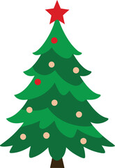 Christmas Tree Black Silhouette Vector Design – Holiday Tree Icon