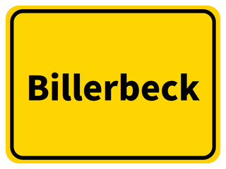 Illustration eines Stadteingangsschildes von Billerbeck, einer Gemeinde des Kreises Coesfeld