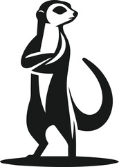 vector illustration of a meerkat