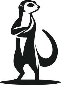 vector illustration of a meerkat