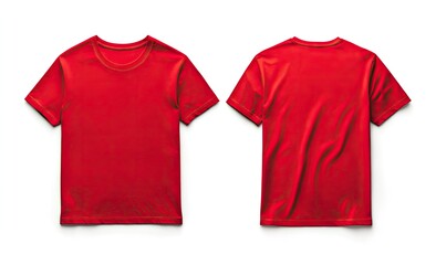 Blank red t-shirt mockup