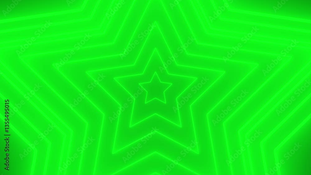 Poster lights with glowing star shape on black background, neon stars. digital 3d rendering. neon lights lo