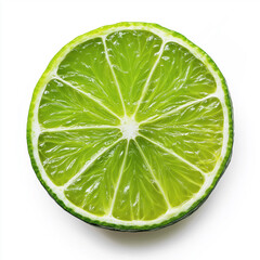 lime half, Isolated on white Background.
