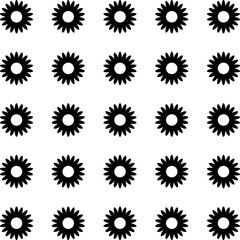 Floral Vector Pattern. Two-color bright spring Flower Ornament Pattern Background - floral graphic design element for web or print.