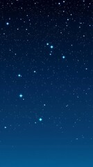 A beautiful dark blue sky filled with shining stars